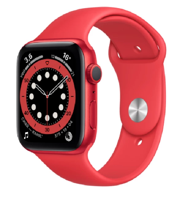 Смарт-часы Apple Watch Series 6 GPS 44mm красный - фото 1 - id-p94083388