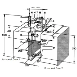 Комплект подключения для котельной установки с двумя котлами G334