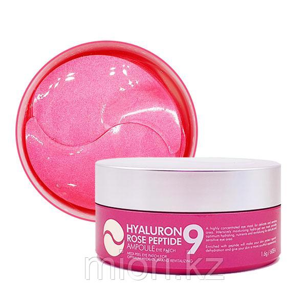 Гидрогелевые патчи с экстрактом розы и пептидами Medi-Peel Hyaluron Rose Peptide 9 Ampoule Eye Patch