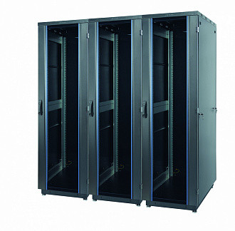 19" шкаф Eurolan, 42U 600 × 1000 мм передняя дверь стеклянная, задняя металлическая - фото 2 - id-p94097957