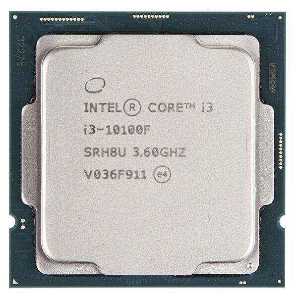 Процессор Intel Core i3-10100F 3,6GHz (4,3GHz) 6Mb 4/8 Core Comet Lake 65W FCLGA1200 Tray - фото 1 - id-p92216342