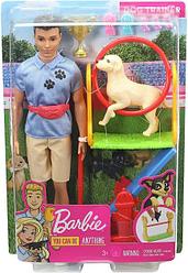 Игровой набор Барби Кукла Кен дрессировщик Barbie Ken Dog Trainer Playset Mattel (GJM34)