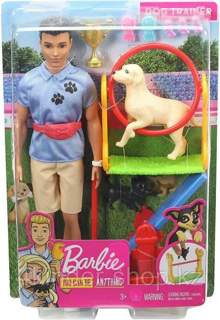 Игровой набор Барби Кукла Кен дрессировщик Barbie Ken Dog Trainer Playset Mattel (GJM34) - фото 1 - id-p94098993