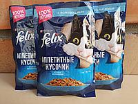 Felix, Феликс для взрослых кошек, с форелью в желе, пауч 85 гр