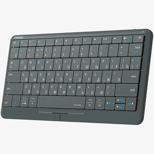 Клавиатура Prestigio Click&Touch 2, wireless multimedia smart keyboard with touchpad embedded into keys - фото 2 - id-p93873052