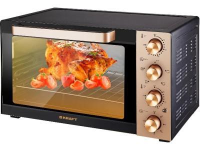 Духовой шкаф Kraft KF-MO 3505 KGL черный-золотистый