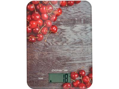 Кухонные весы Polaris PKS 1046DG Cherry серый-красный