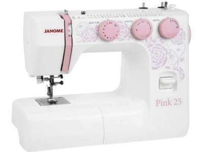 Швейная машина Janome Pink 25 белый-розовый