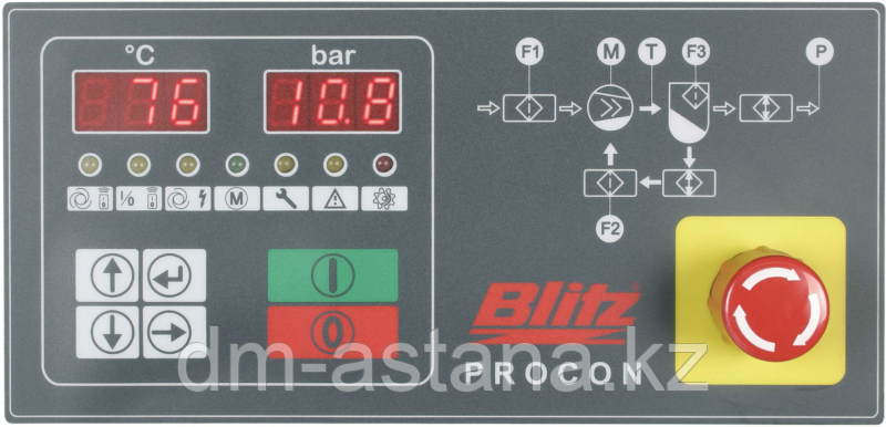 Витовой компрессор MONSUN 7.5 S, ресивер 500л, производительность 890 л/м, давление 10 Бар, Blitz (Германия) - фото 3 - id-p94112557