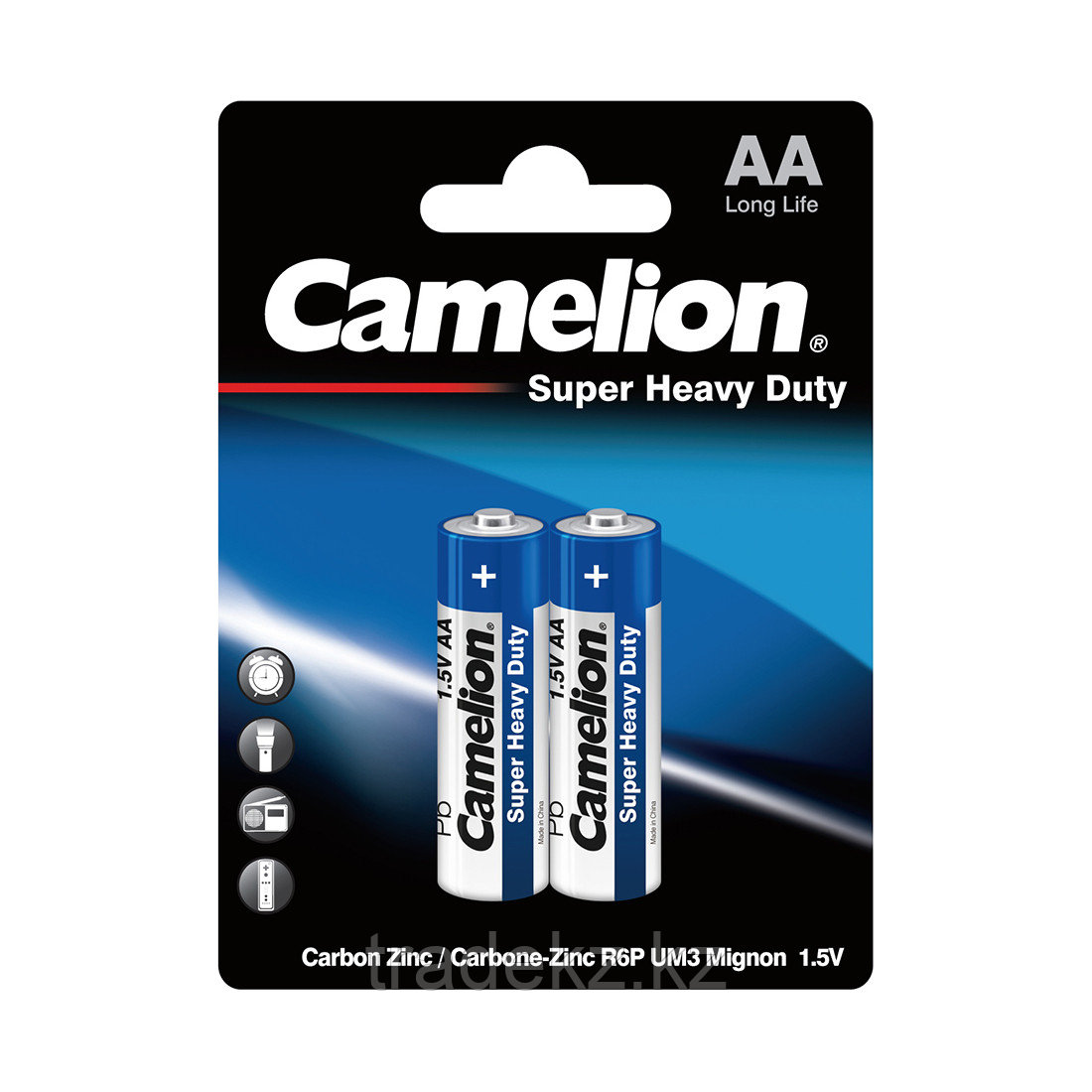 Батарейка CAMELION Super Heavy Duty R6P-BP2B, 2 шт. в блистере - фото 1 - id-p94112997