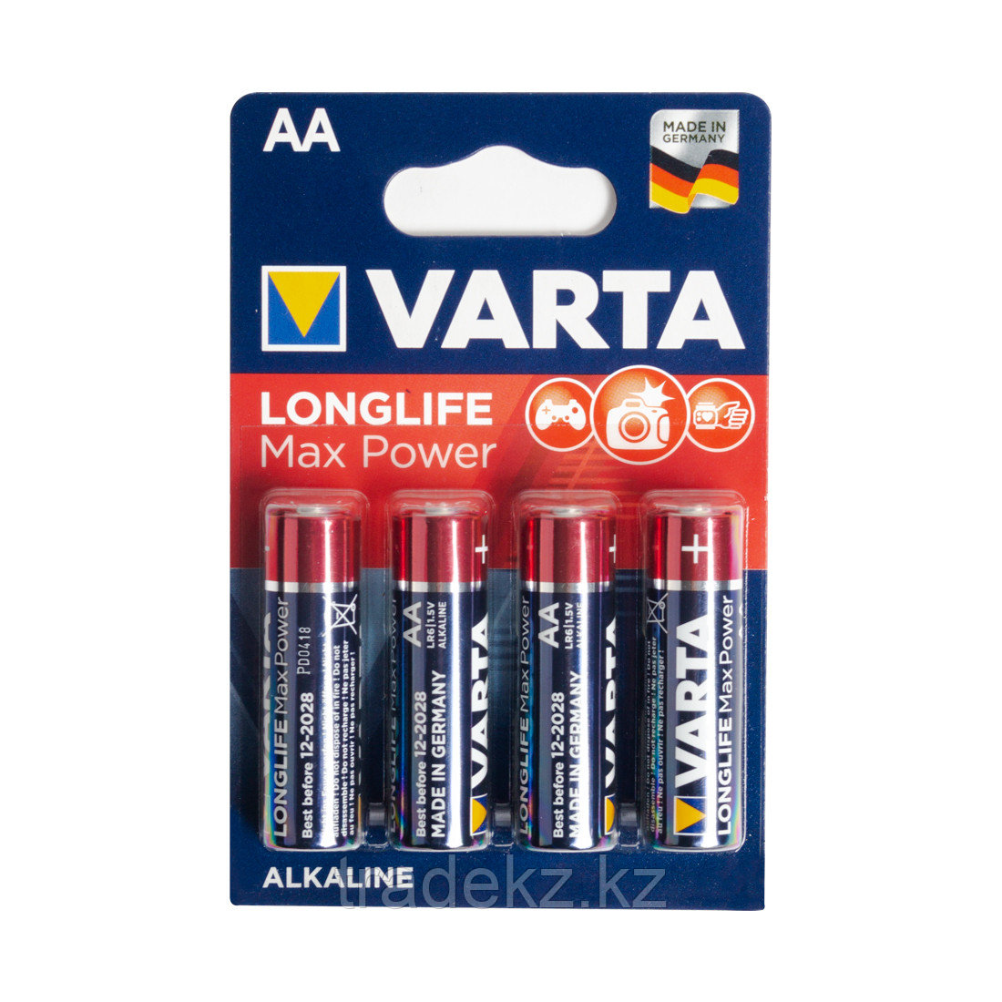 Батарейка VARTA Longlife Power Max Mignon 1.5V - LR6/ AA, 4 шт в блистере - фото 1 - id-p94113010