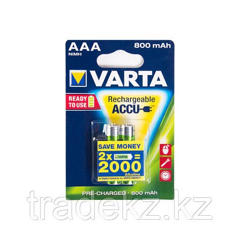 Аккумулятор VARTA R2U Micro 1.2V - HR03/AAA 800 мАч (2 шт.), фото 2