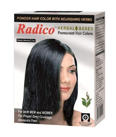 Краска для волос на основе натуральных трав, 10 гр, Черный, Radico