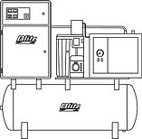 Витовой компрессор MONSUN 15 S, ресивер 500л, производительность 2080 л/м, давление 10 Бар,  Blitz (Германия), фото 2