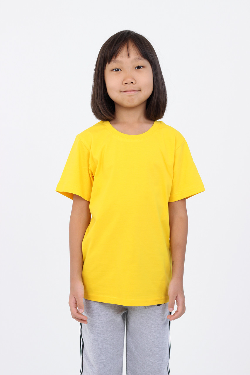 Детская футболка из хлопка. Цвет: Желтый - фото 1 - id-p94142260