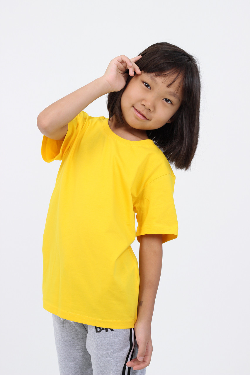 Детская футболка из хлопка. Цвет: Желтый - фото 2 - id-p94142260