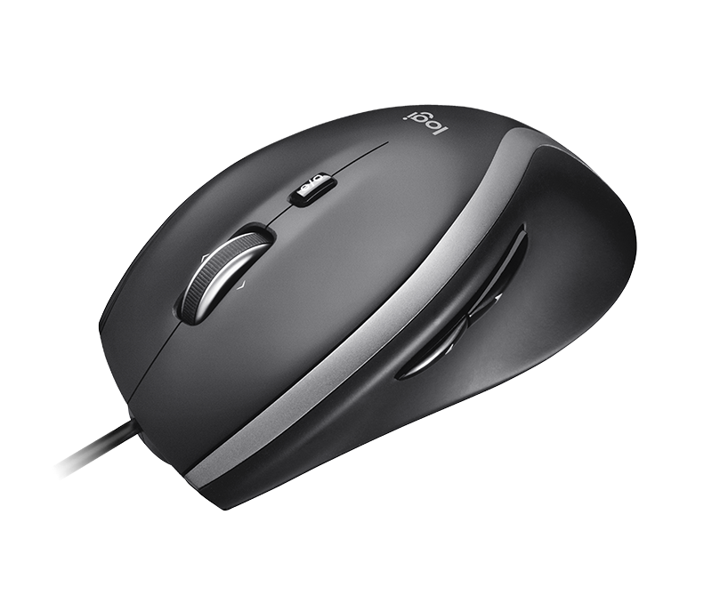 Мышь Logitech M500s Advanced Black (черно-серебристая, 7 кнопок, 400–4000 dpi, USB, 1.8м
