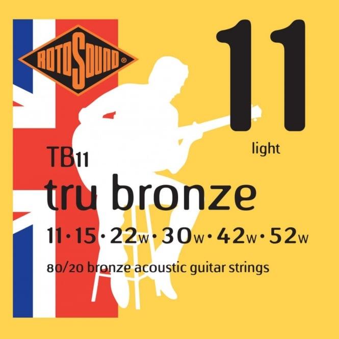 Струны для акустической гитары,  STRINGS 80/20 BRONZE, ROTOSOUND TB11