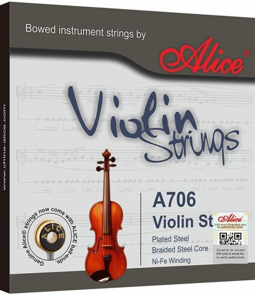 Комплект струн для скрипки ALICE A706 - фото 1 - id-p94142886