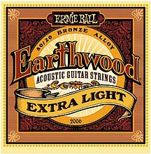 Струны для акустических гитар Ernie Ball Earthwood 80/20Extra Light(10-50) 2006