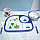 Набор детской посуды поднос стакан миска ложка и вилка голубой, фото 8