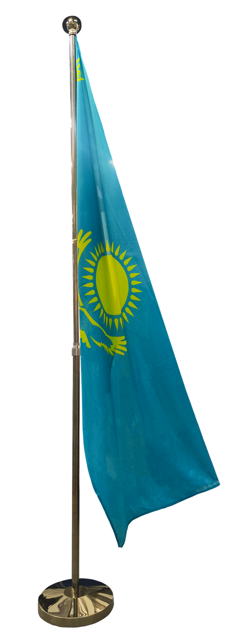 Флагшток кабинетный металлический 2,6м (золото)