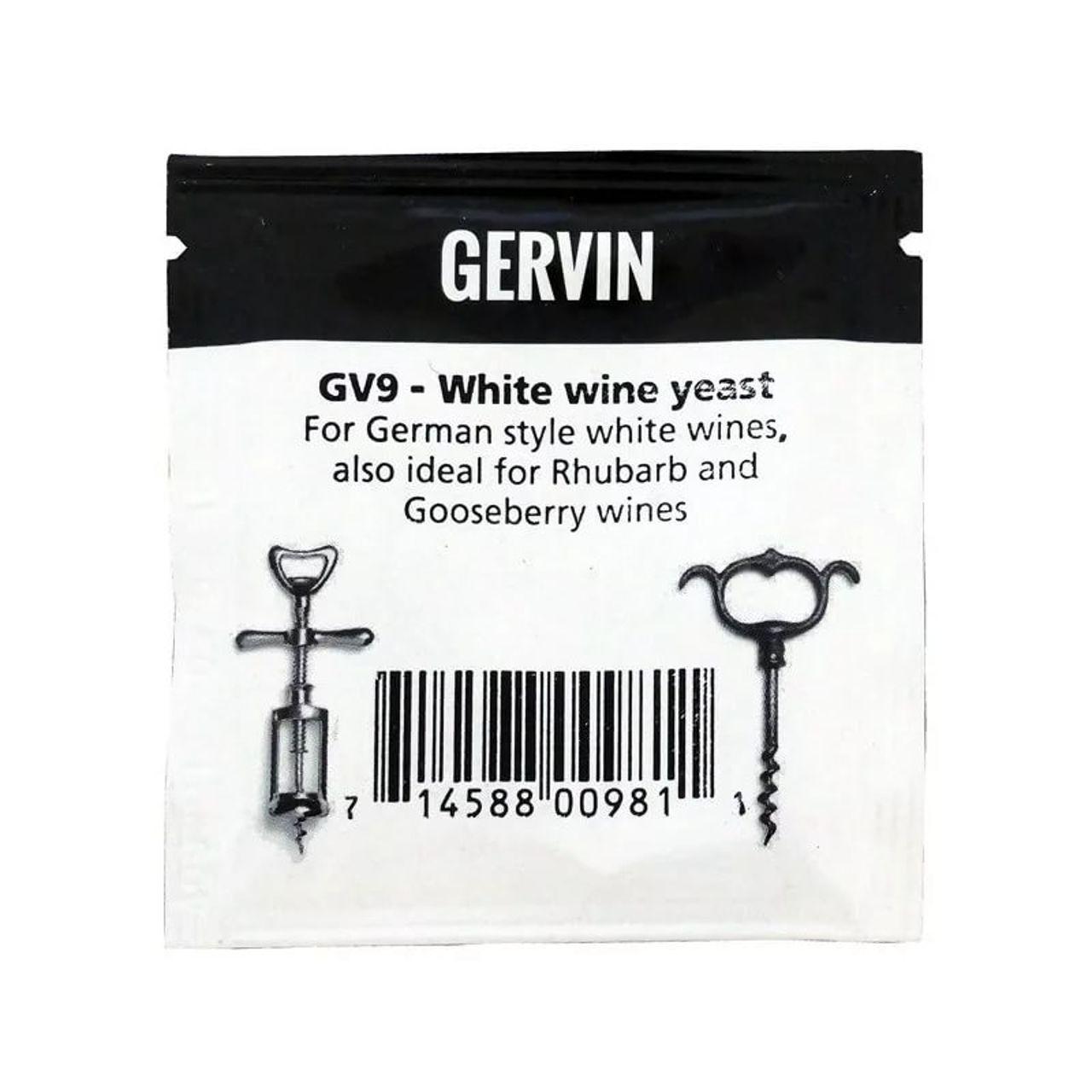Винные дрожжи Gervin "White Wine GV9", 5 г