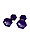 Фитнес гантели по 4кг, фиолетовые DB4-purple, фото 3