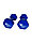 Фитнес гантели по 6кг, синие DB6-blue, фото 3