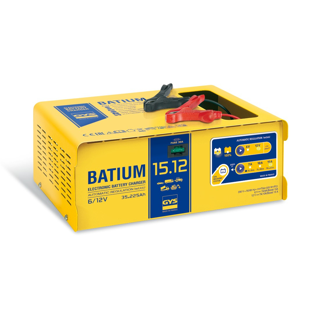 Зарядное устройство GYS BATIUM 15.12 (6/12 В, 15 A, 450 Вт, 5,9 кг)