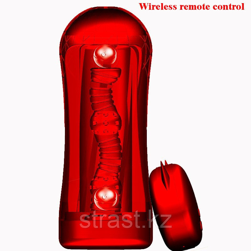 Мастурбатор красный (wireless remote control)