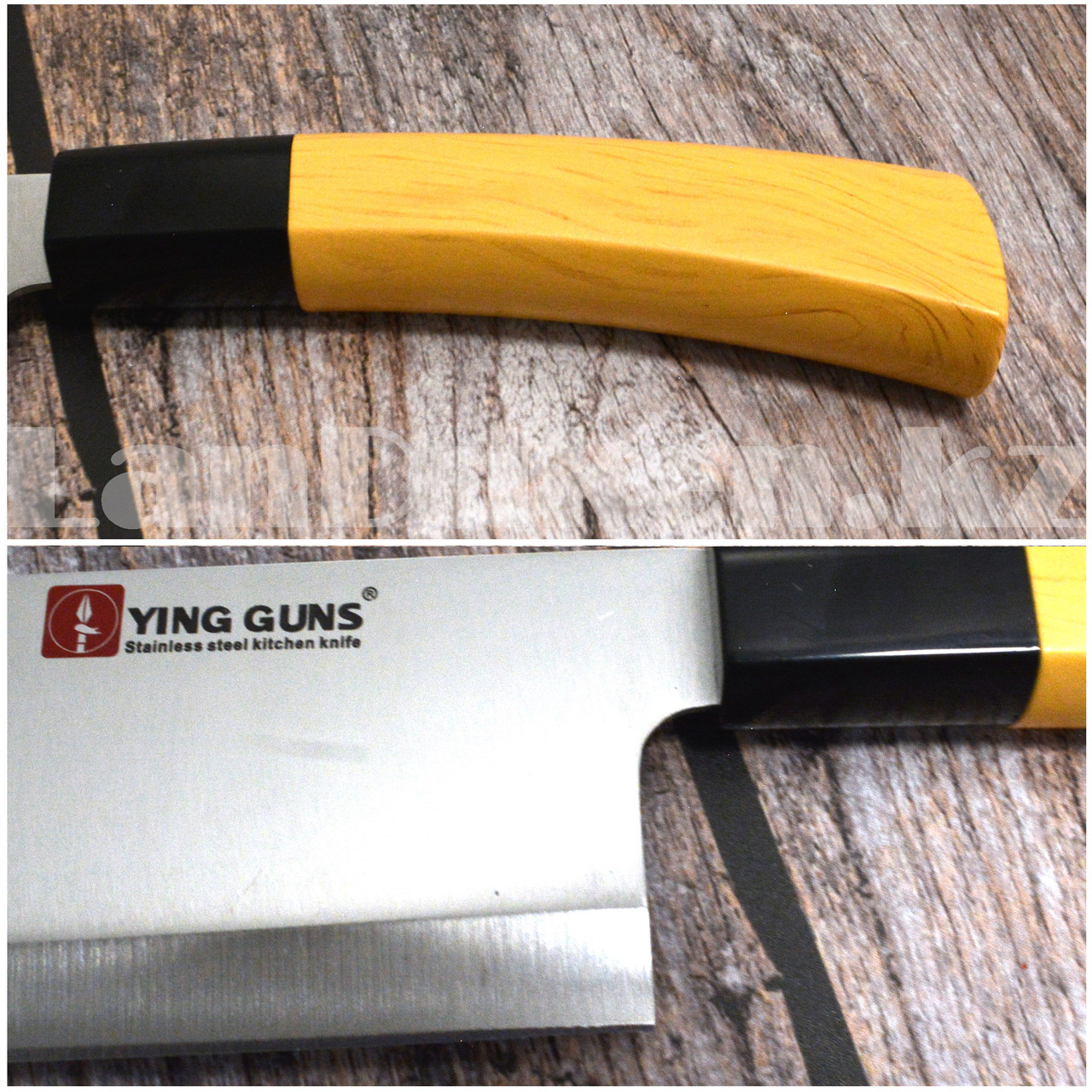 Нож накири из нержавеющей стали с пластиковой рукояткой Ying guns 31 см - фото 9 - id-p94192043