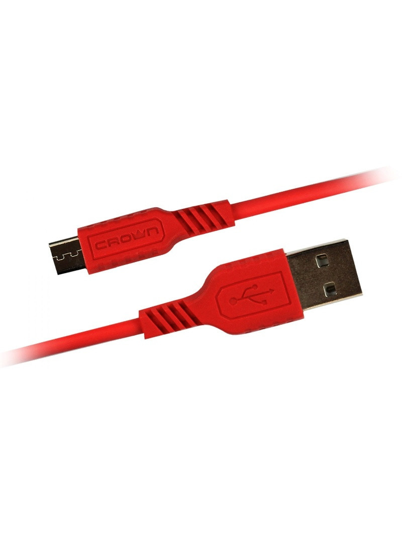 Кабель Crown USB - microUSB CMCU-002M red