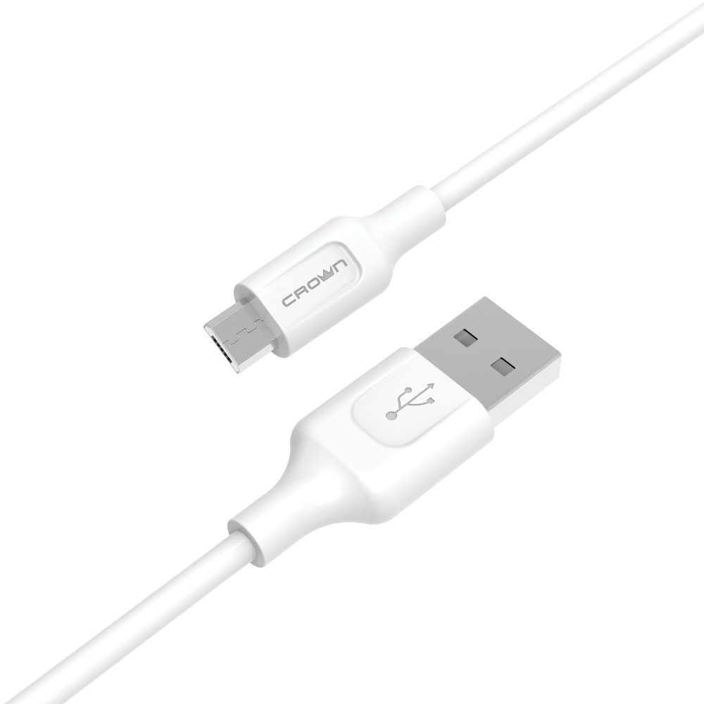 Кабель Crown USB - microUSB CMCU-004M white