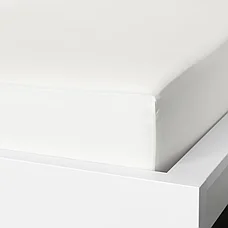 Простыня натяжная НАТТЭСМИН белый 160x200 см ИКЕА, IKEA, фото 2