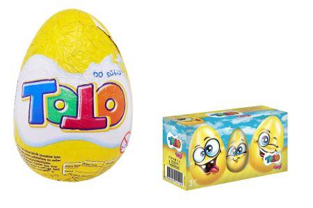 Шоколадные яйца c игрушкой TOTO  20 гр. (3 шт в упаковке)