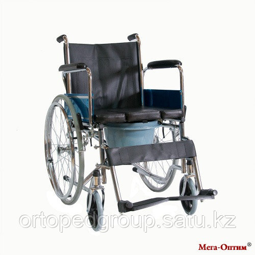 Кресло-коляска с сан.устройством и ручным приводом от обода FS628 - фото 1 - id-p2616532