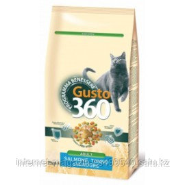 Gusto Cat 360 Salmone лосось, тунец, овощи сухой корм для кошек всех пород
