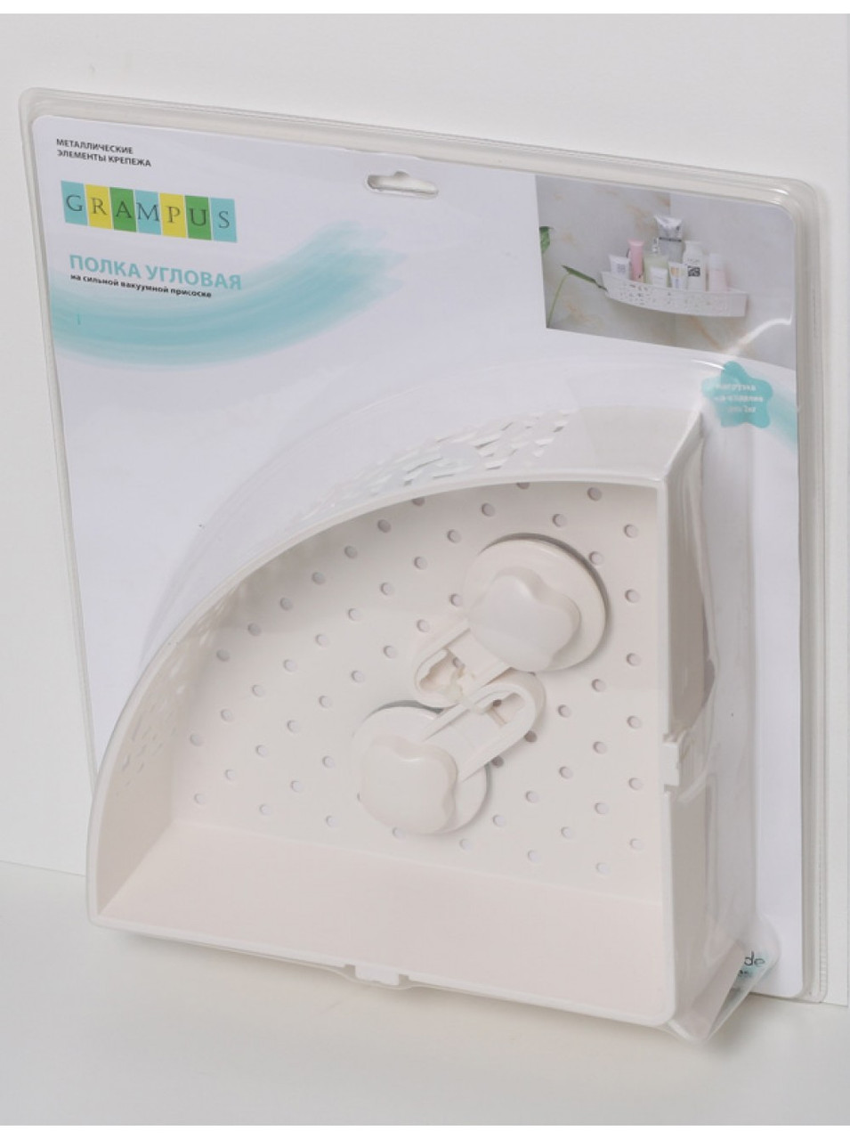 Полка угловая на присосках Blonde GR-7086 (GRAMPUS, Чехия), фото 1