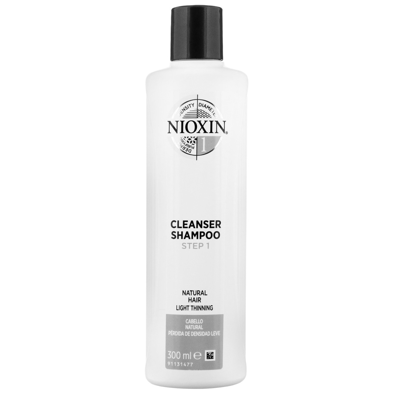 Система Nioxin 3D 1, Шампунь для натуральных волос с тенденцией к истончению 300мл.