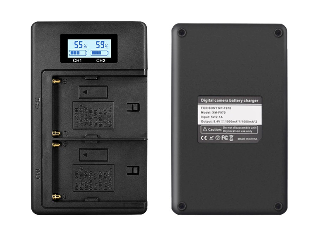 Зарядное устройство для двух аккумуляторов SONY NP-F970/NP960 - фото 2 - id-p94201580