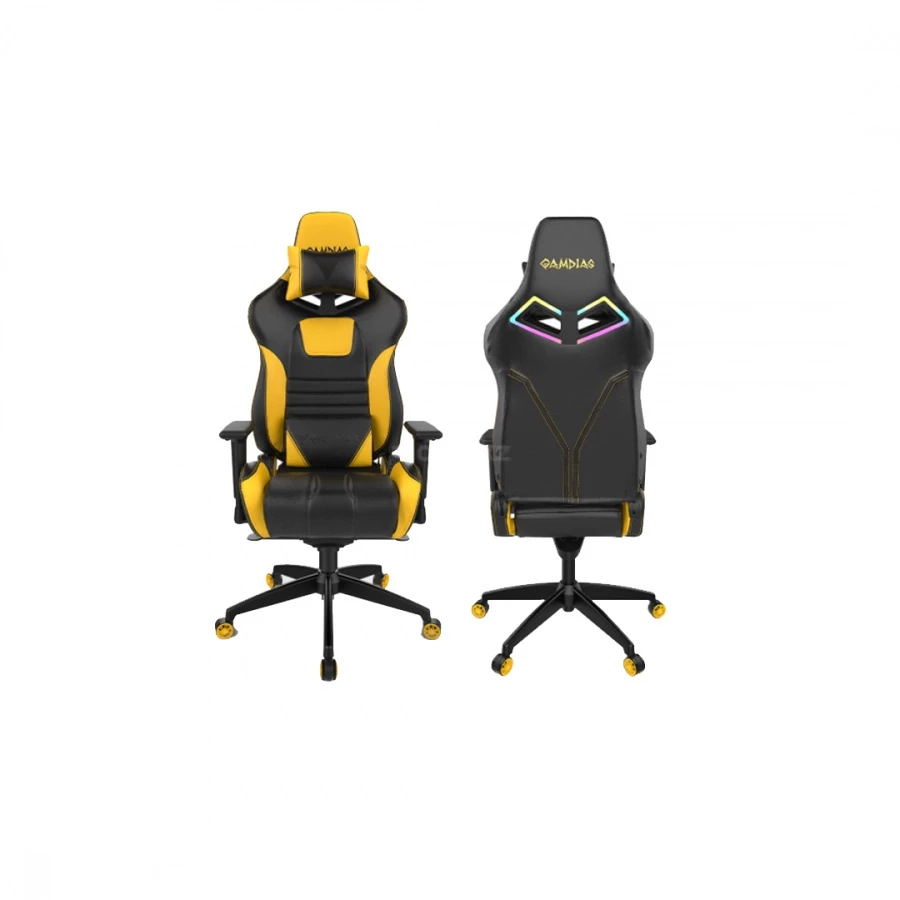Игровое кресло GAMDIAS ACHILLES M1A L BY, желтый - фото 1 - id-p94202387