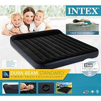 INTEX Pillow Rest Classic Airbed бас сүйегі бар үрлемелі матрас (64144, 183х203х25 см)