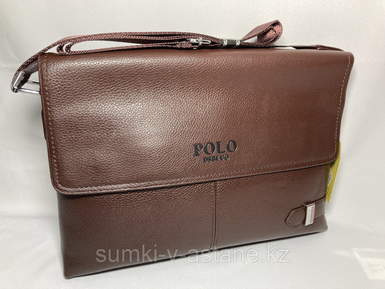 Мужская сумка мессенджер через плечо "POLO" (высота 24 см, ширина 34 см, глубина 6 см)