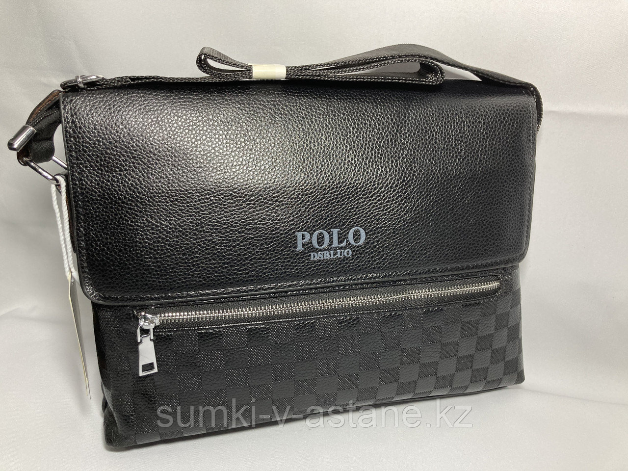 Мужская сумка мессенджер "POLO" через плечо (высота 24 см, ширина 34 см, глубина 6 см)