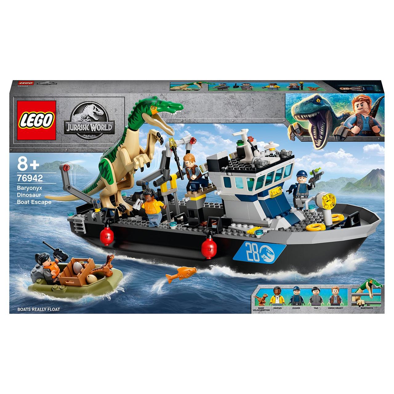 76942 Lego Jurassic World Побег барионикса на катере, Лего Мир Юрского периода