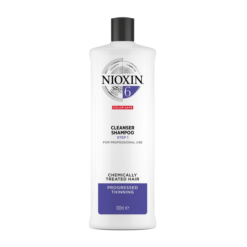 NIOXIN 3D Система 6 Шампунь для химически обработанных истонченных волос, 1000мл.