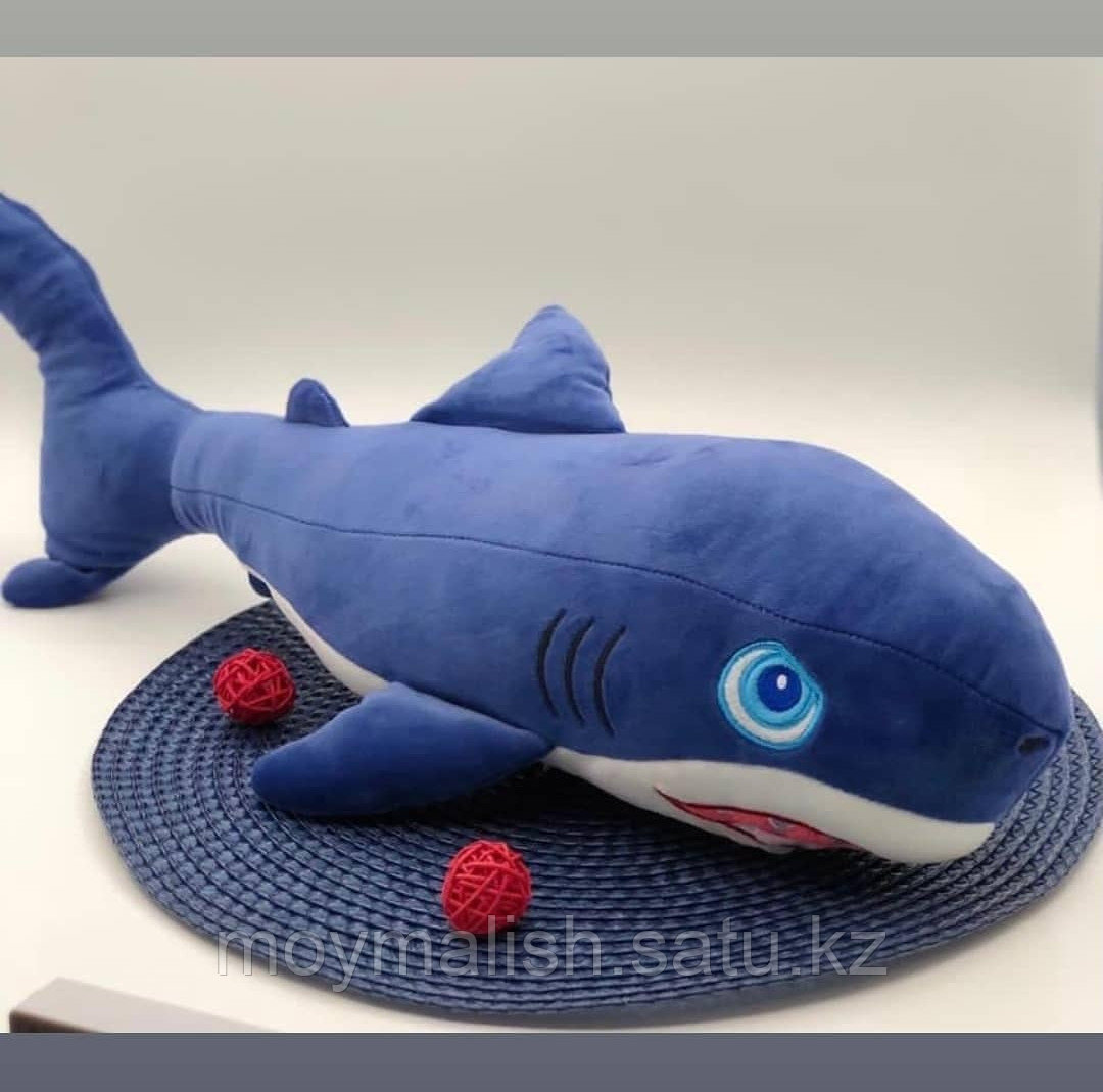 Мягкая плюшевая игрушка Акула, из гипоаллергенной ткани - фото 1 - id-p94222204