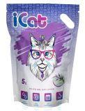 ICat 5л с ароматом «лаванды» Высококачественный супер-премиум силикагелевый наполнитель для кошачьего туалета