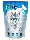 ICat 5л с гранулами «snowflakes» супер-премиум силикагелевый наполнитель для кошачьего туалета